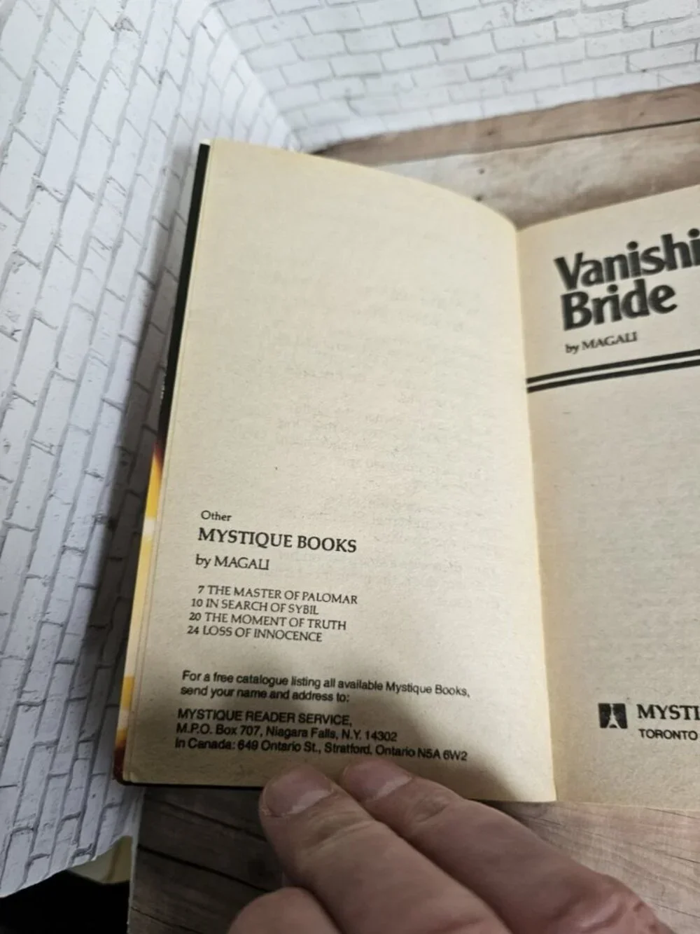 Vintage Vanishing Bride Magali Mystique Intro Copy 1 Gothic Paperback Rare